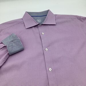 Bugatchi Mens  Long Sleeve Button Up Shirt Size 17 34/35‎